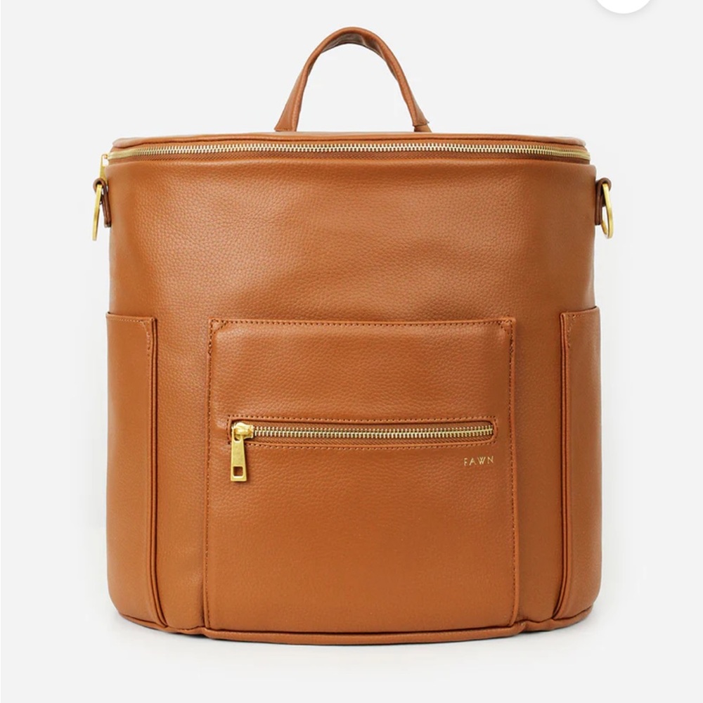 Fawn Design Leather Backpack Diaper Bag